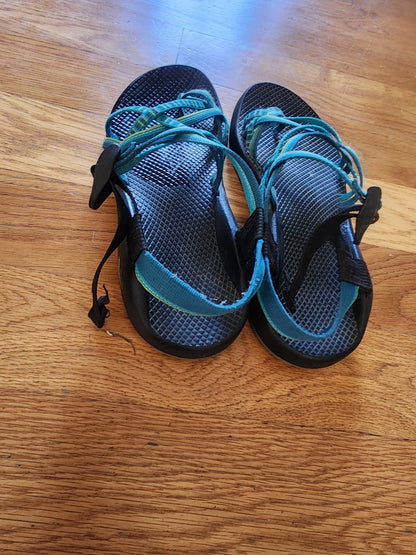 Women's Chaco ZX/2 Yampa River sandals in blue and green, size 10 - I Bought a Yard Sale