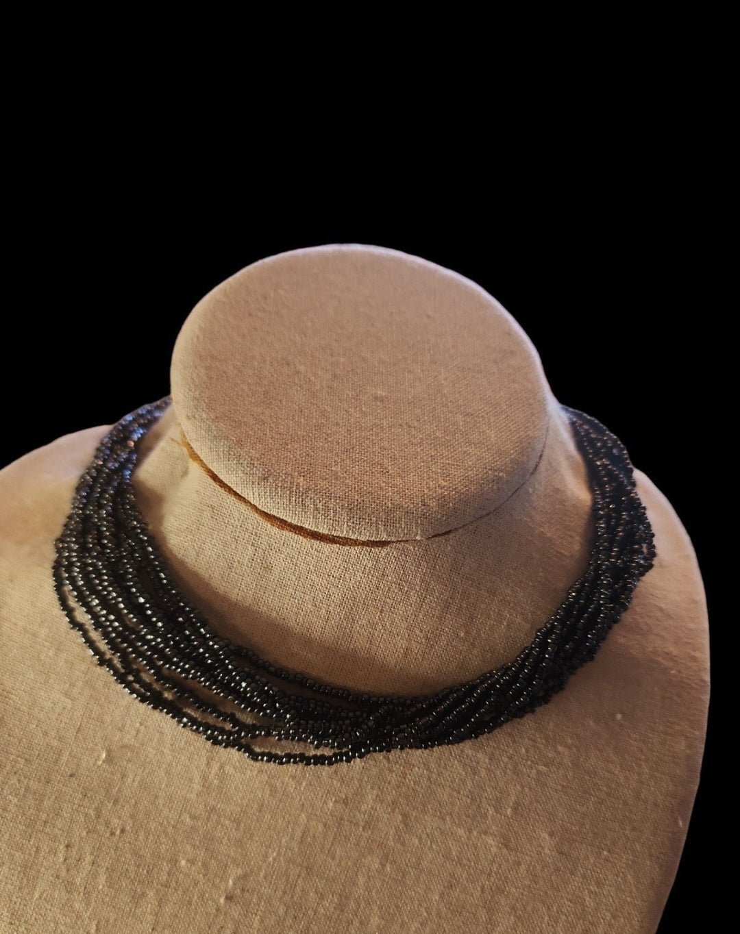 Women's Elegant Black seed Beaded Necklace - I Bought a Yard Sale