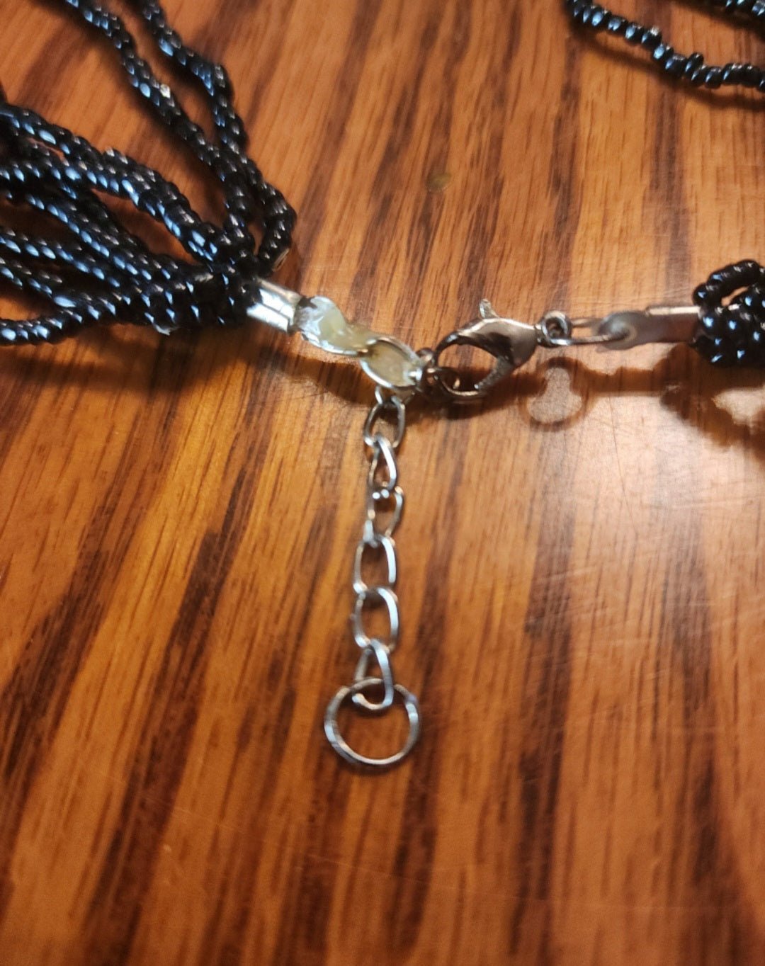 Women's Elegant Black Seed Beaded Necklace - I Bought a Yard Sale