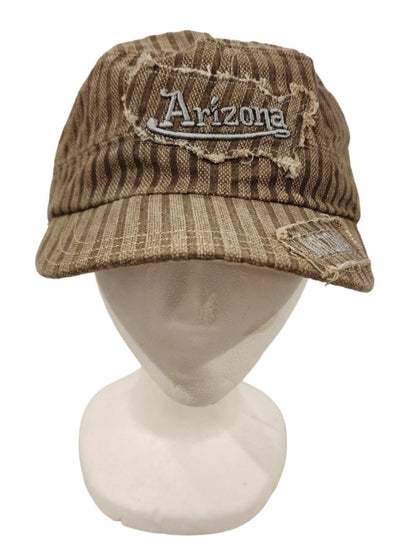 WOMENS FACTORY DISTRESSED ARIZONA CADET/MLITARY STYLE HAT ADJUSTABLE - I Bought a Yard Sale