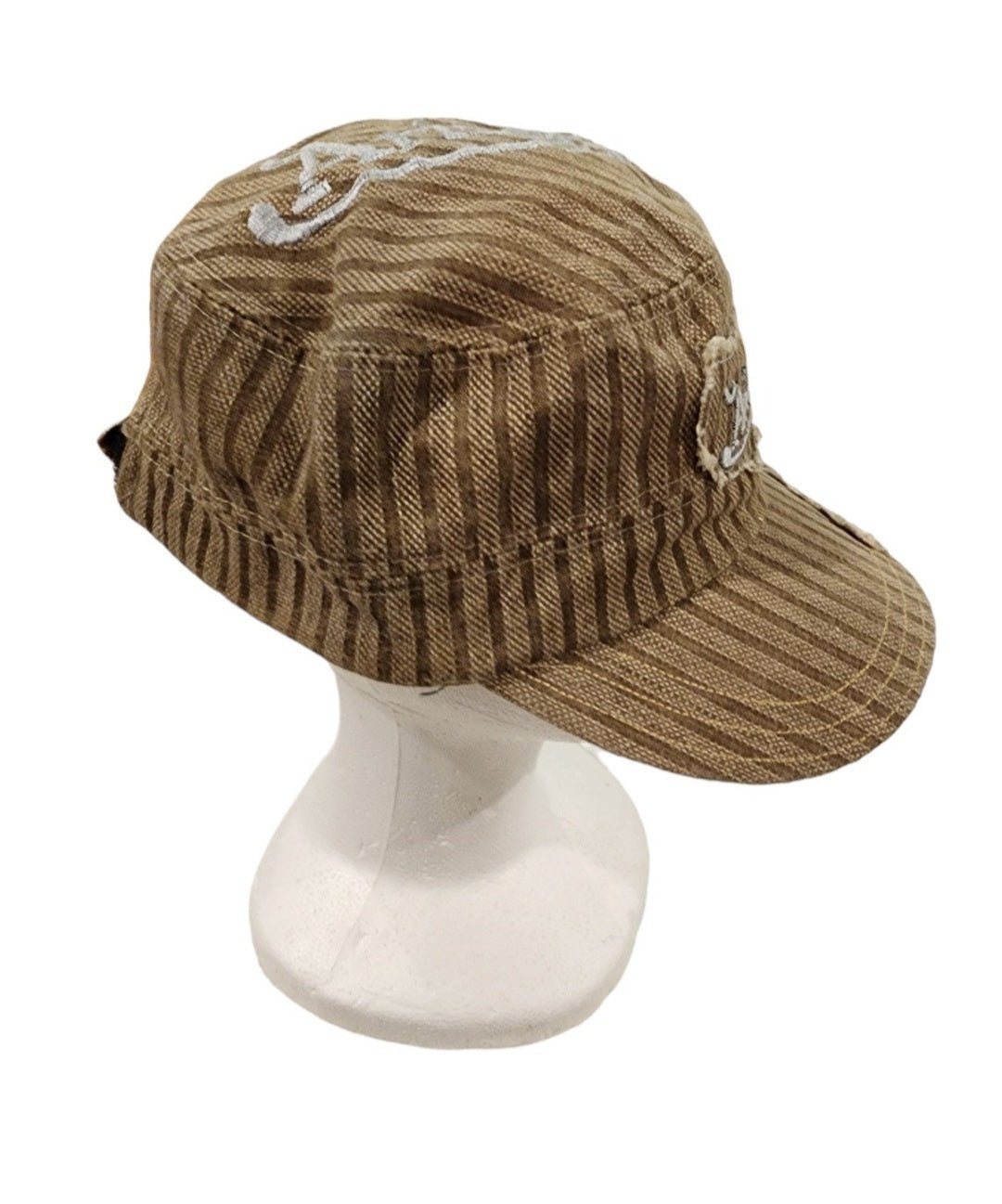 WOMENS FACTORY DISTRESSED ARIZONA CADET/MLITARY STYLE HAT ADJUSTABLE - I Bought a Yard Sale
