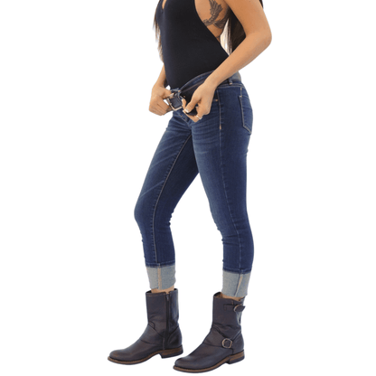 Women's Leather Biker Boots - I Bought a Yard Sale