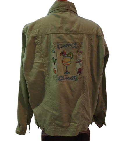 Women's Margarita Lime Green Jacket L - I Bought a Yard Sale