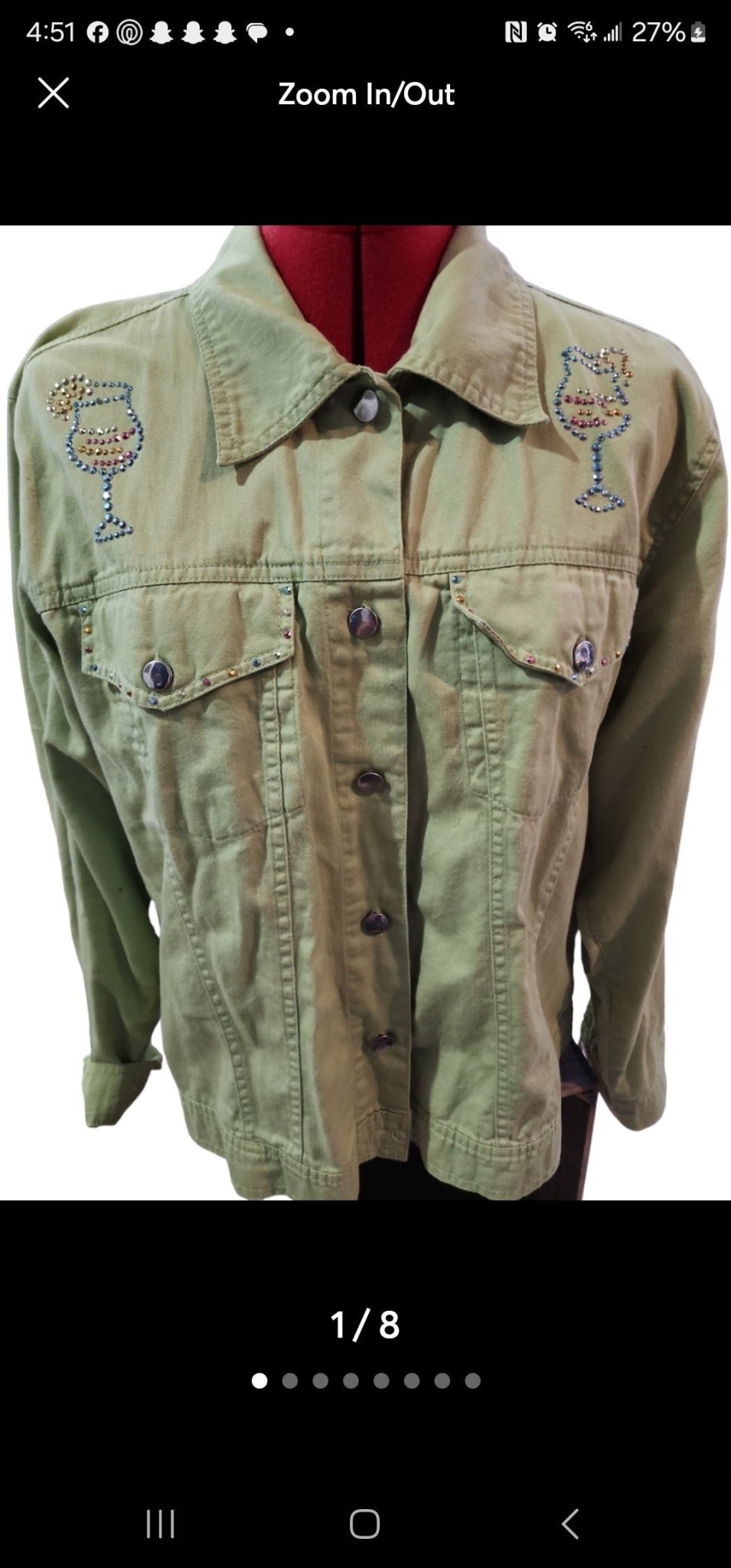Women's Margarita Lime Green Jacket L - I Bought a Yard Sale