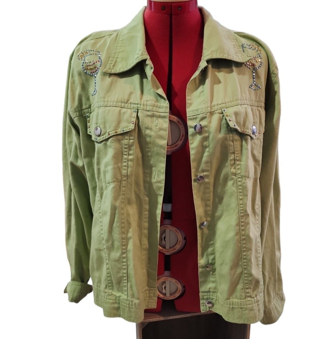 Women's Margarita Lime Green Jacket L - I Bought a Yard Sale