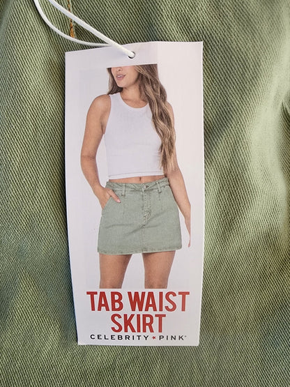 Women's New Green Denim Skirt 13/31 by Celebrity Pink 14.75" long waist 31" - I Bought a Yard Sale