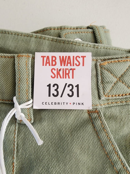 Women's New Green Denim Skirt 13/31 by Celebrity Pink 14.75" long waist 31" - I Bought a Yard Sale