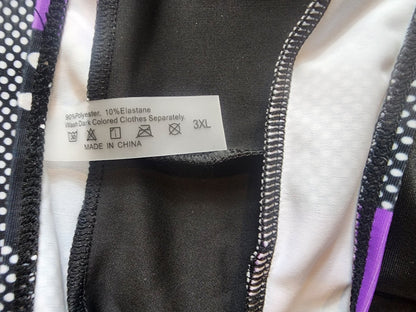 Women's Plus Size Swimsuit 18 - 20 Purple Black White - I Bought a Yard Sale