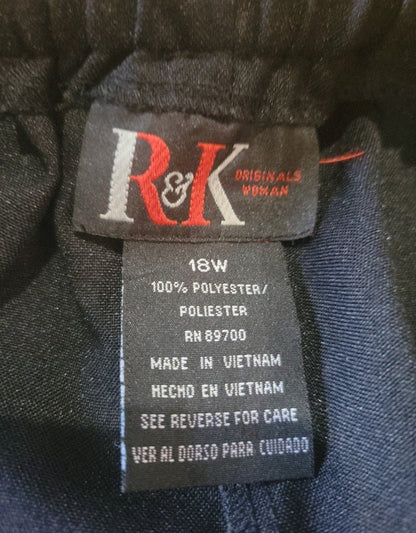 Women's R & K Black Pants 18W - I Bought a Yard Sale