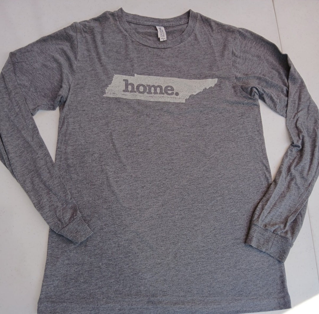 Women's Tennessee Home T-Shirt Small Gray long sleeve - I Bought a Yard Sale