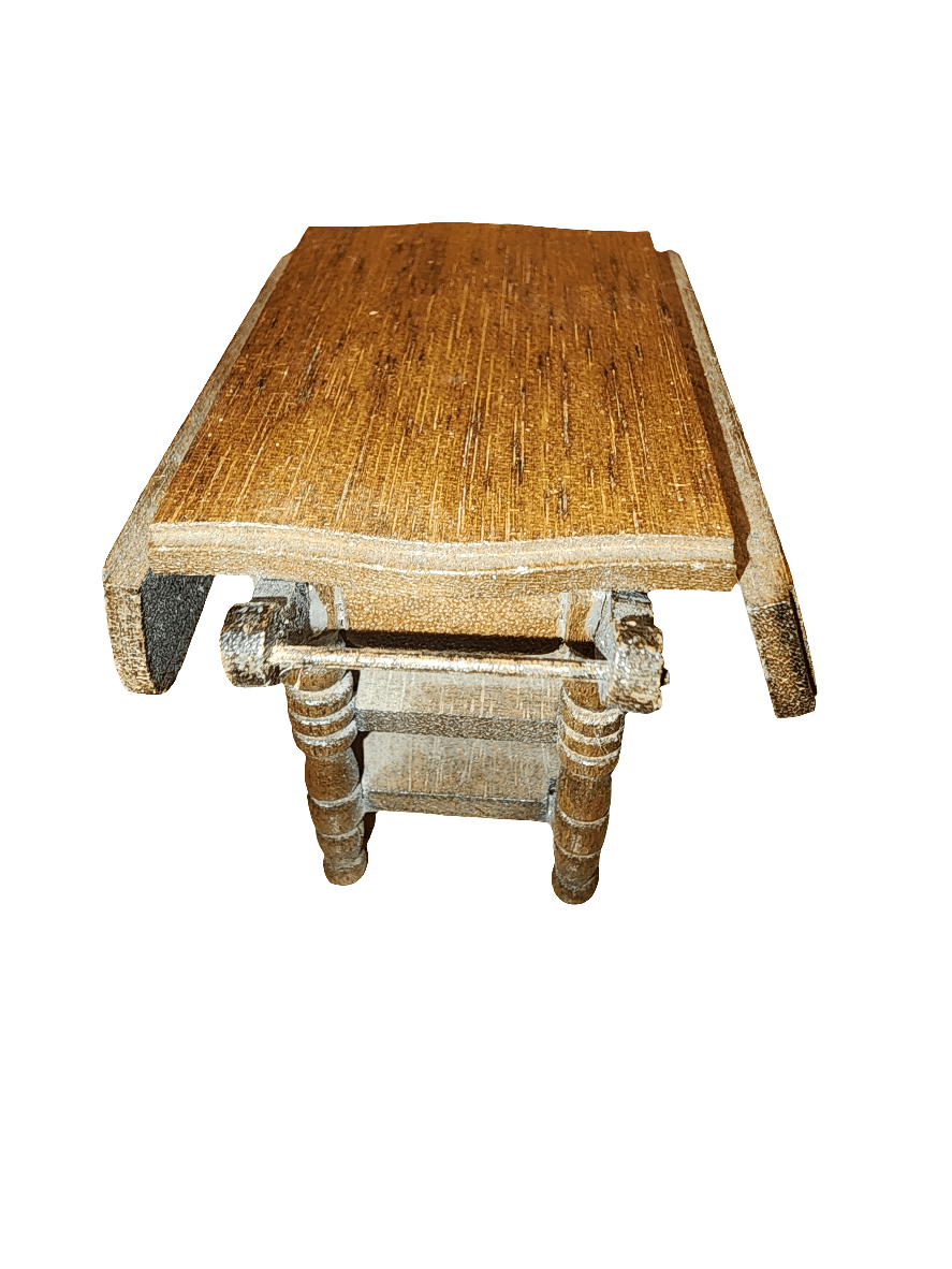 Wooden Dollhouse Colonial Tea Trolley Tea Cart - I Bought a Yard Sale