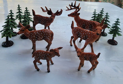 Woodland Deer Cake Topper, Early Educational Waterproof White - Deer Figurine, - I Bought a Yard Sale
