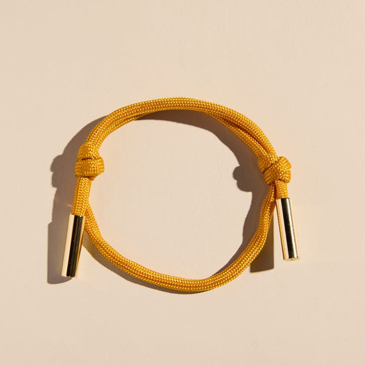 Yellow Cord Bracelet - I Bought a Yard Sale
