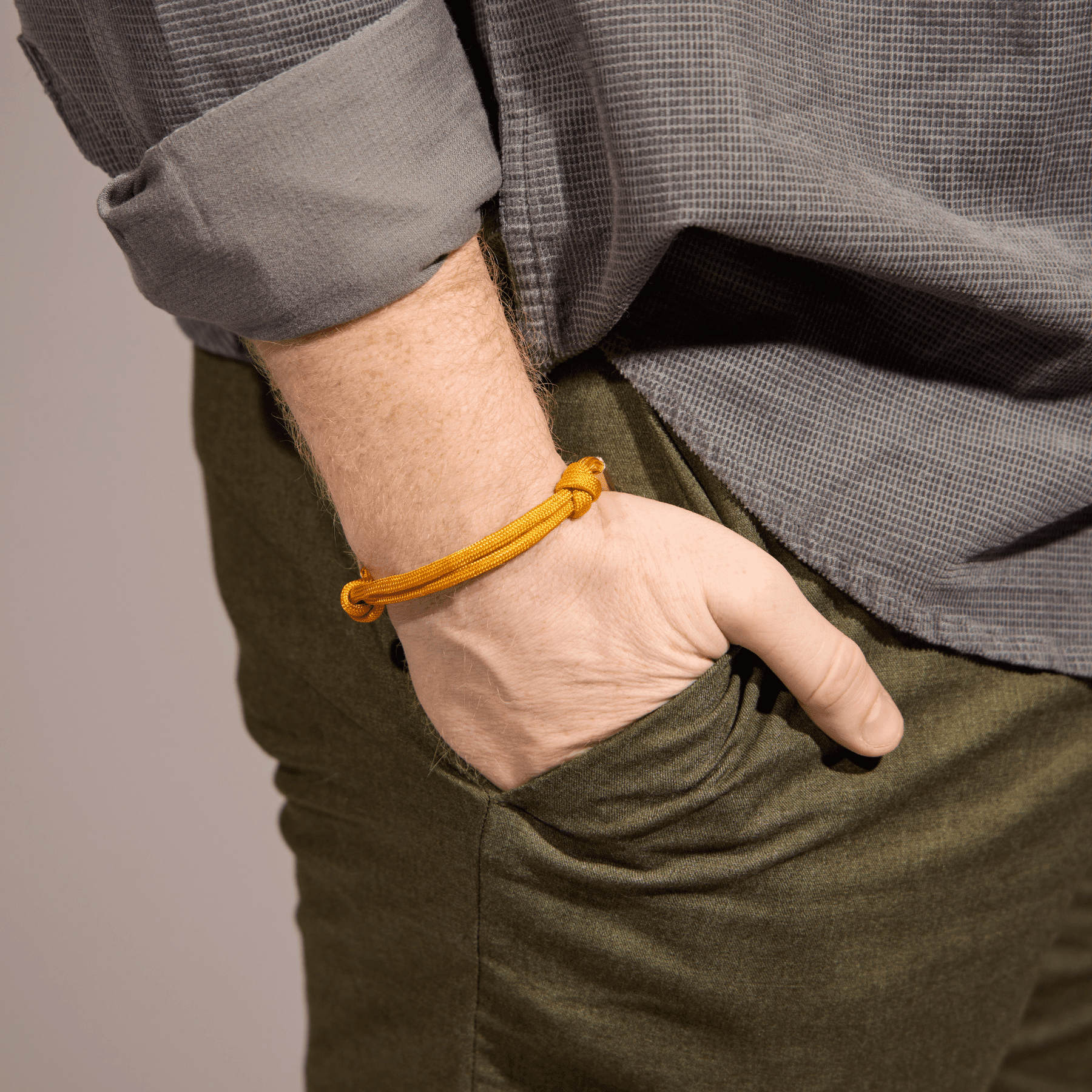 Yellow Cord Bracelet - I Bought a Yard Sale